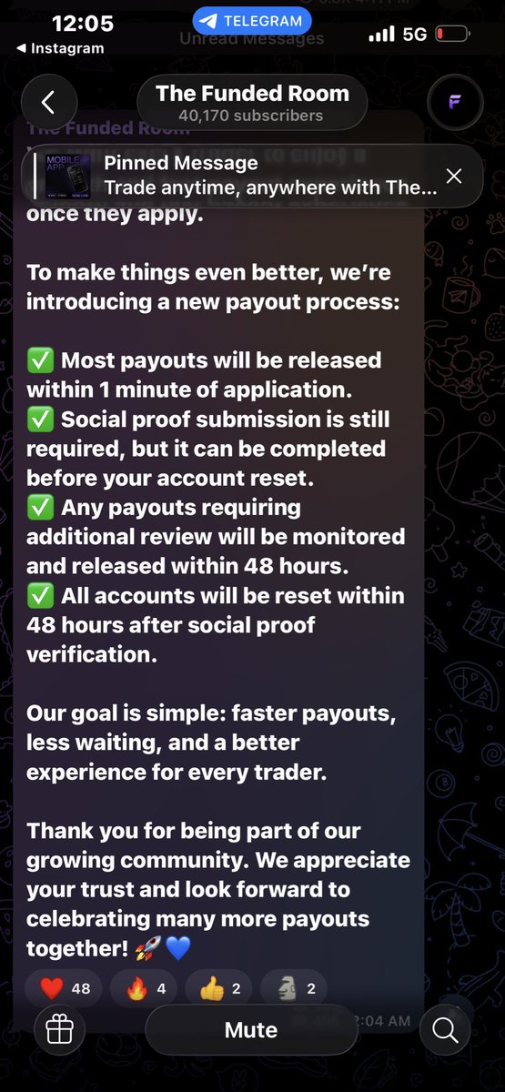 Phoenix87110538's tweet photo. Payout day is the most stressful part of prop trading.
Even when you trust the firm, the wait feels like an eternity.
Instant payouts put total ease to trader psychology.
Thank you for bringing this much-needed change to the prop industry
@thefundedroom @thetraderoom_ https://t.co/BbTl8KG0xm