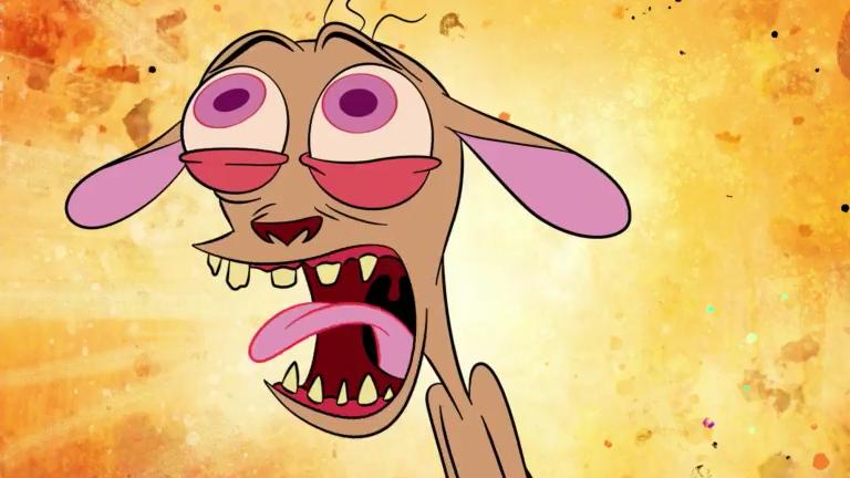 iiPackle's tweet photo. A scene from the canceled 2024 Ren &amp; Stimpy reboot, but in the art style of 'Adult Party Cartoon'. https://t.co/6Z6wgtIVuq