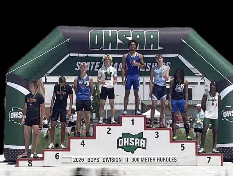 AaronAlso1's tweet photo. Boom 💥 
Sophomore Evor Grier finishes 5th in the state in the 300H!! @SFSAthletics https://t.co/KNEJFIaU3Z
