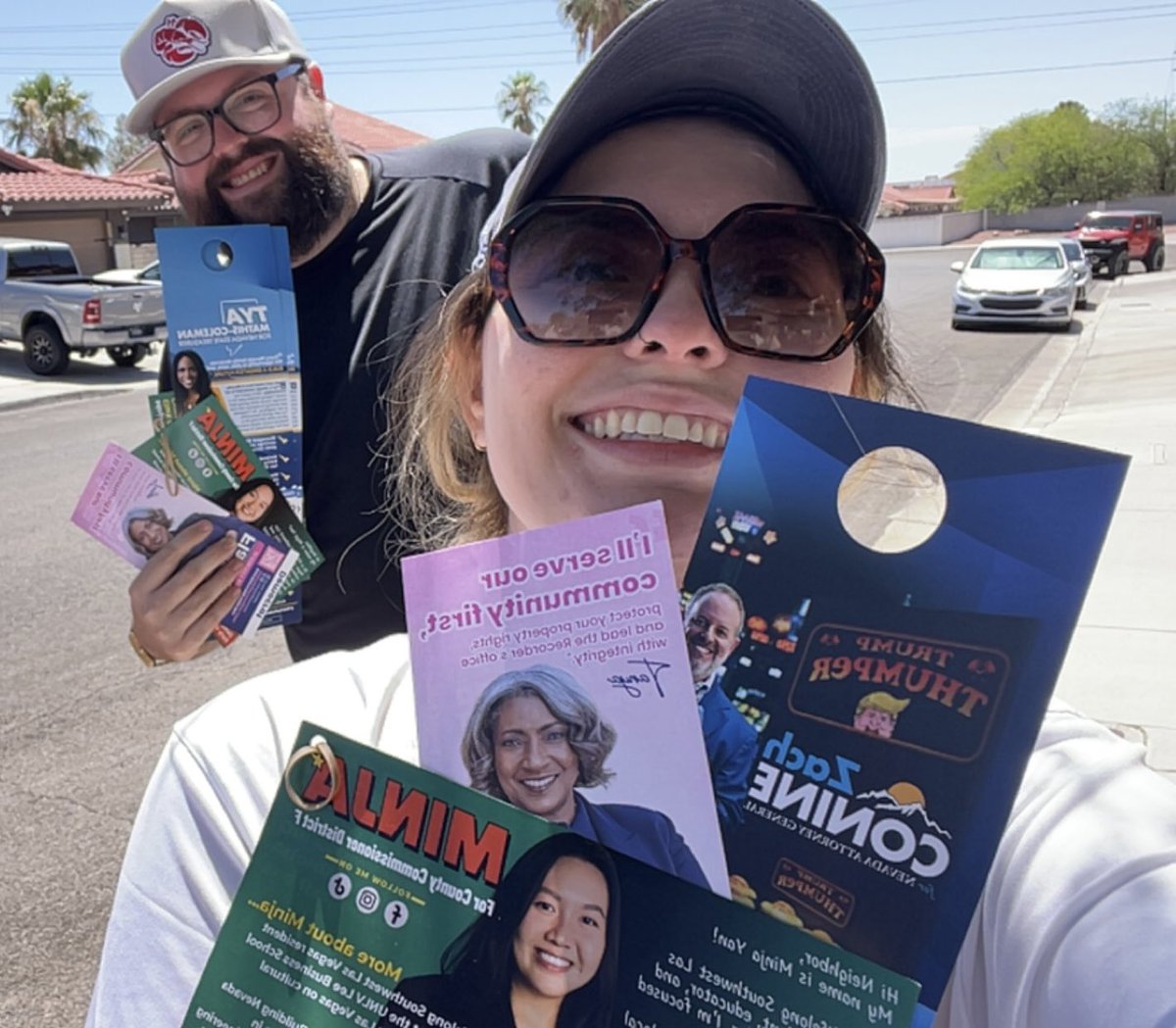 cam_mc95's tweet photo. District F do we have a slate for you!! Don’t forget to vote for @ZConine, @TyaMathis, @Tanya_Flanagan, and #MinjaYan
🗳️Dem Primary on June 9th
#NVPrimary #GOTV #MoveVegasForward #LightRail https://t.co/URk596nPqH