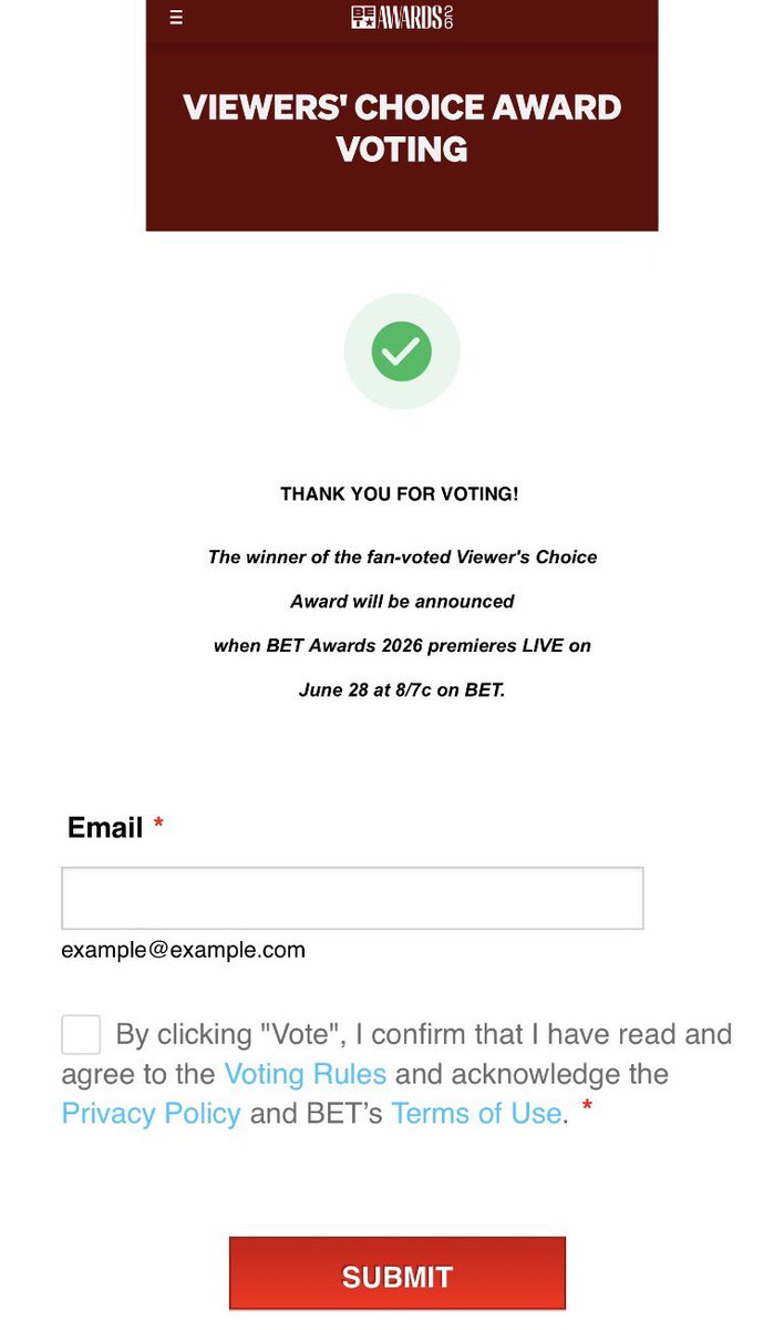 iaminvasionn's tweet photo. Make sure you VOTE for Cardi B for Viewers Choice Awards at this years 2026 BET Awards 🏆  (Use multiple emails) 

https://t.co/K4XtEd7F8j https://t.co/IVjfHByBPS