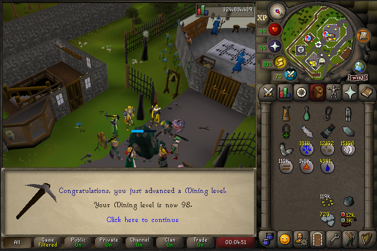 goatOSRS's tweet photo. 98 mining, 1 more to go!    

2351/2376    

#osrs #skilling #grinding #runescape #oldschoolrunescape https://t.co/Xk8i4f9Gqm