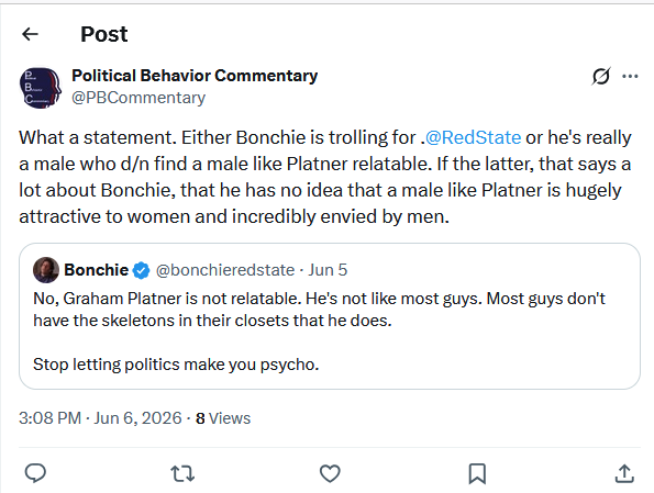 PBCommentary's tweet photo. This stmt more than a/th shows just how little u understand elections, INCLUDING u've no idea y .@realDonaldTrump got elected. Hint: it's that common-man energy that u a white, Ivy ed intellectual, privileged male r clueless about. Diff is Trump's a grift, Platner (so far) isn't. https://t.co/9uXqOk7NOB