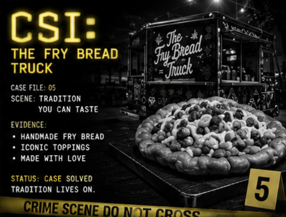 thefrybreadtrk's tweet photo. 🔎🌵 CASE FILE #005: Tradition Lives On

Authorities discovered fresh frybread, incredible toppings, and a crowd asking for seconds.

The evidence speaks for itself.

#TheFryBreadTruck #FryBread #PhoenixFoodies #FoodTruckLife #Sunday https://t.co/0OZuvwY6MB
