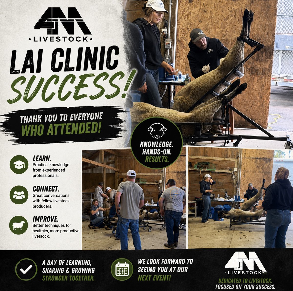 4MLivestock's tweet photo. Thanks to everyone who joined us at yesterday's LAI Clinic! Great day of learning and livestock conversations. #4MLivestock #LAIClinic https://t.co/PRvp8y9oOI