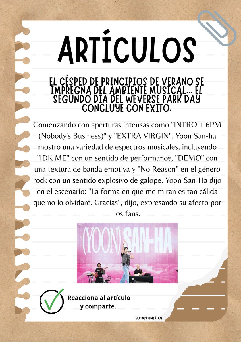 YoonSanhaLatam's tweet photo. [📝 ARTÍCULO]

“ #YOONSANHA dijo en el escenario: «La forma en la que me miran es tan cálida que no lo olvidaré» dijo, expresando su afecto por los fans”

🖇️.https://t.co/3j4G9099PX

#윤산하 #SANHA #산하 #ユンサナ #NO_REASON #IDK_ME @YOONSANHA_offcl https://t.co/fVuoV1UEYB