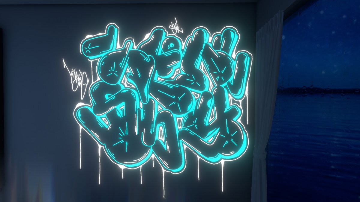 KNSTAG1's tweet photo. かきおきボム（QvPen）vol.038
「ハピバshy」
#かきおきボム
#hitori_style_wars
#vrc_graffiti
#QvPen
#UnrealPanzers
#UNPN https://t.co/FECKMEvlnU