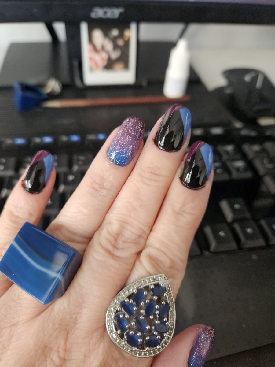 death1606's tweet photo. Some pride nails to go with the pride look of yesterday https://t.co/O894V8m34x