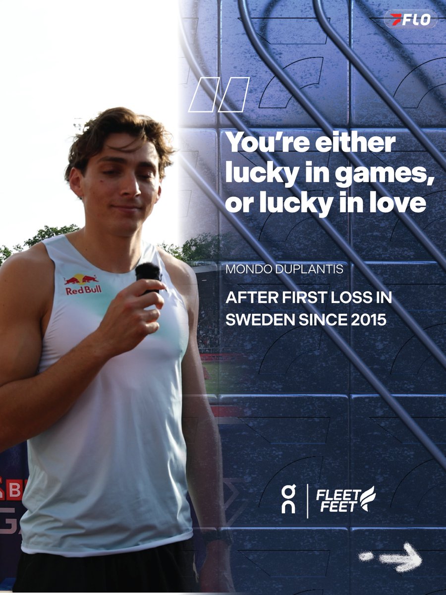 FloTrack's tweet photo. Must be love on the brain❤️

Who cares about winning, when he’s won in life. With his wedding next week, Mondo Duplantis takes second at the Stockholm Diamond League.

#DiamondLeague and #StockholmDL coverage presented by @on and @fleetfeet https://t.co/s64QBz8hmF