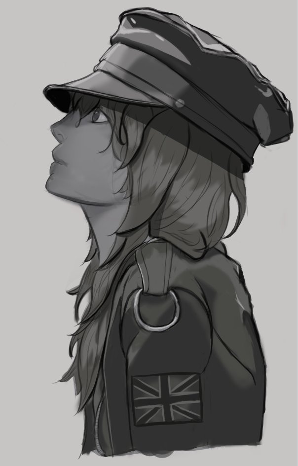 VellitrixArt's tweet photo. Might add a background but otherwise finished Military Girl Illustration #rkgk https://t.co/WKr72lK719