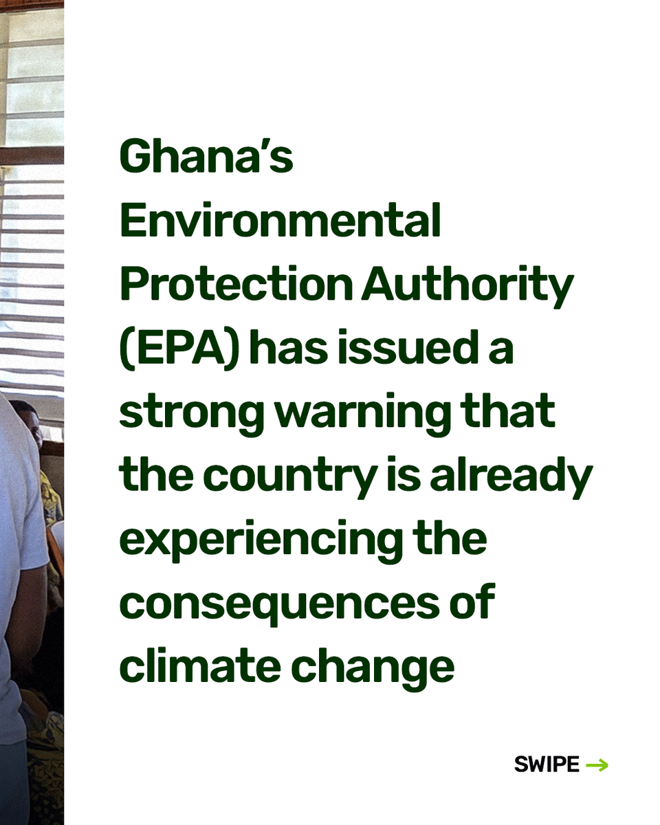 tribaverse's tweet photo. Ghana’s Environmental Protection Authority (EPA) has issued a strong warning that the country is already experiencing the consequences of climate change and environmental degradation, urging citizens to take immediate action to protect the environment. https://t.co/BVhSN3x2ts