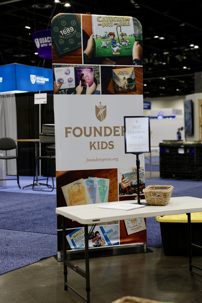 FoundersMin's tweet photo. If you are at the #SBC26 this week, come see our team at the Founders Booth! We will have daily free resources for all SBC attendees and would love to share more about the work going on at Founders Ministries, @Founders_Press, @IOPT_FL and @FoundersSem. 

Our booth is located under the 1500 sign in the Exhibit Hall. We hope to see you soon! 

#southernbaptist #sbc