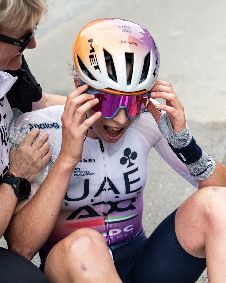 UAETeamADQ's tweet photo. #DwarsdoordeWesthoek

Not one, but 2 wins today, as Federica Venturelli claims Dwars Door de Westhoek 🇧🇪🏆
After a good team work, she sprints to her second victory of the season in a reduced group 💪🏼 

#UAETeamADQ 
#WeRideToInspire 
#UnitedToBeStronger 

📸 Melissa Brouwers https://t.co/oFkYzzVXmh