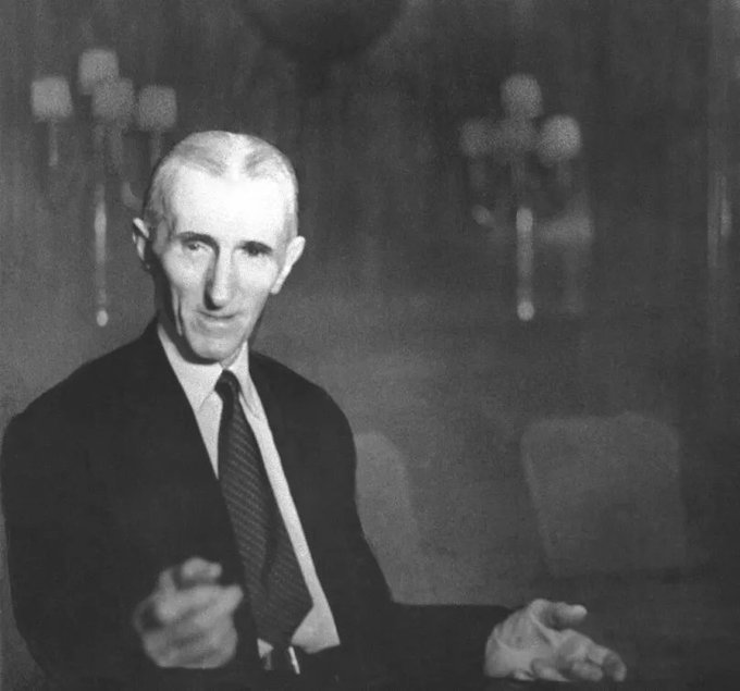 PhysInHistory's tweet photo. If you want to find the secrets of the universe, think in terms of energy, frequency, and vibration.  

- Nikola Tesla https://t.co/GVjdqIDYRf