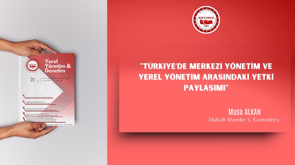 kontder's tweet photo. Mahalli İdareler S. Kontrolörü Musa ALKAN yazdı.

@muusaalkan

Dergi linki⬇️ 

🔗https://t.co/z5CZlAdH6J https://t.co/umGZKyZ5Y8