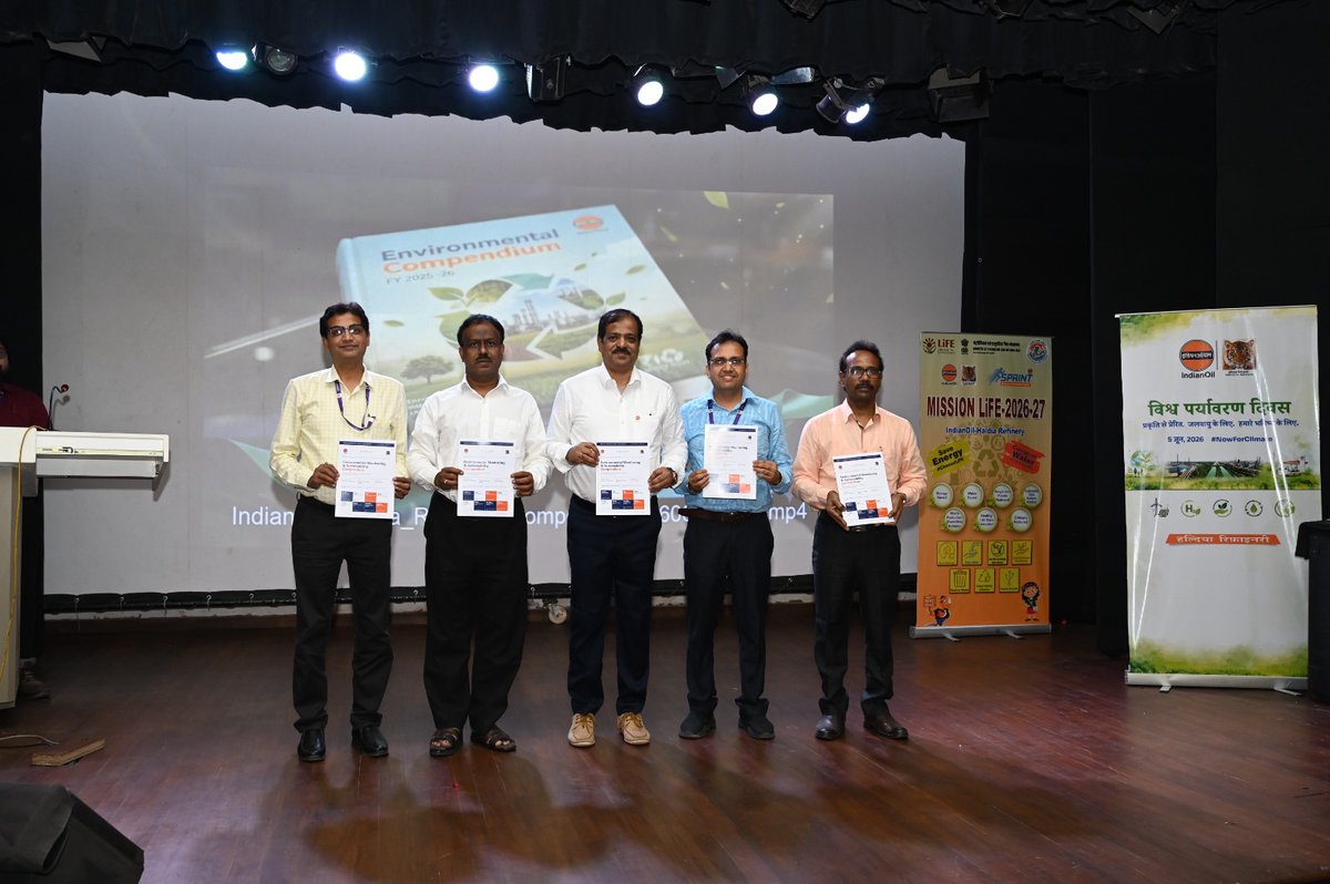 Haldia_Refinery's tweet photo. Haldia Refinery marked #WorldEnvironmentDay2026 with a week-long series of awareness and sustainability initiatives aligned with the theme “Inspired by Nature. For Climate. For Our Future.”

Activities included seminars, a walkathon, Nukkad Natak, competitions, the #EkPedMaaKeNaam plantation drive, and waste segregation at Sector-21.

Addressing the concluding programme on 5th June, Mr. Susanta Kumar Das, ED&RH highlighted collective responsibility and key initiatives such as the plantation of over 30 lakh mangroves, commissioning of an IWT-based STP, modernization of the ETP, and scientific waste management efforts.

@HardeepSPuri
@PetroleumMin
@neerajmittalias
@secretary_moPNG
@ChairmanIOCL 
@DirR_iocl 
@IOCRHQ 
@IndianOilcl