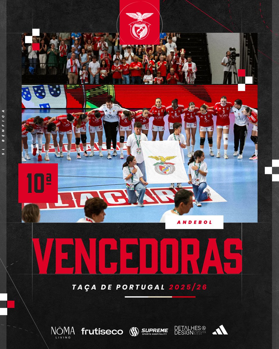 modalidadesslb's tweet photo. VENCEDORAS DA TAÇA DE PORTUGAL 2025/26 🏆🇵🇹

#AndebolBenficaFem https://t.co/vTys2f05G6