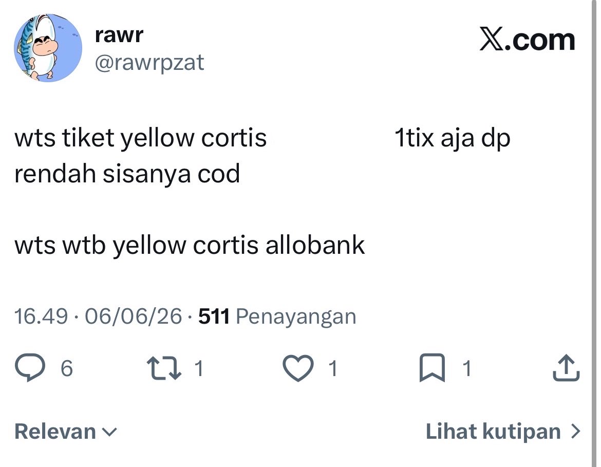 edddmartin's tweet photo. info pls trusted ga yaa..

t. wts wtb wtt allobank cortis yellow https://t.co/YIwOh3x0XW