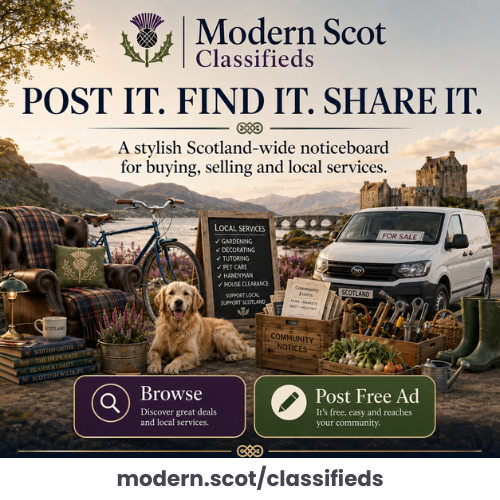 Modern_Scot's tweet photo. Modern Scot Classifieds for Scotland https://t.co/fcC8JDaWM5 https://t.co/QvpJP2sytQ