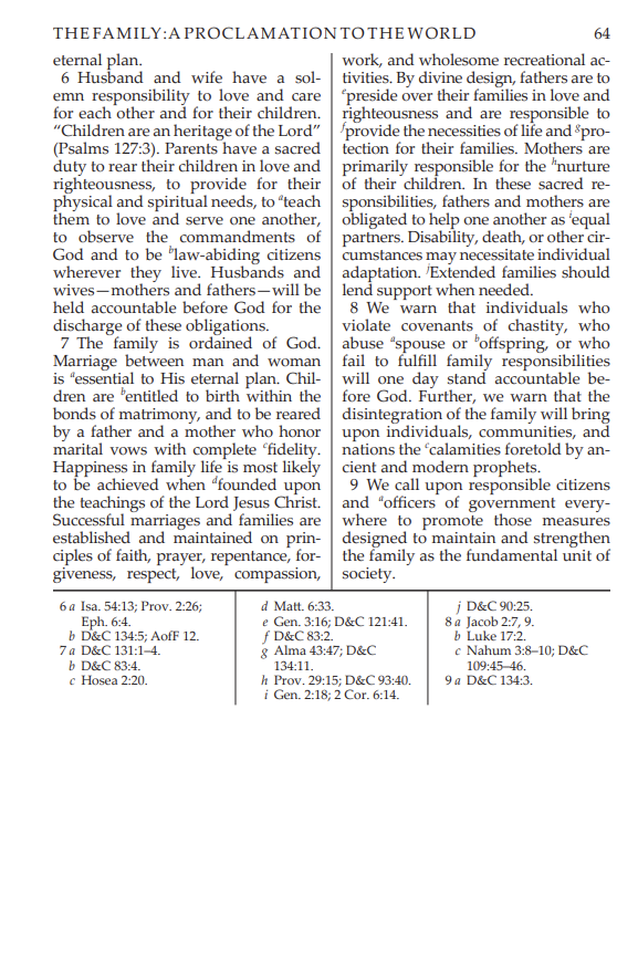 ITalkOfChrist's tweet photo. The Gospel Library app lists the Family Proclamation under "Scriptures." Now your printed scriptures can match!

This copy of the Proclamation to the World is sized, formatted, and footnoted to fit perfectly into your physical pages-- a preview of what it will look like if/when it's officially canonized.

Print it, cut it, and add it to your triple combination-- a perfect Sunday activity for June. 😉

PDF link: https://t.co/MiXwkcN1Bu

PS: Credit to the folks at https://t.co/UrTSlafHkk for this great resource. They've got a lot more cool stuff coming soon. Stay tuned! 👀