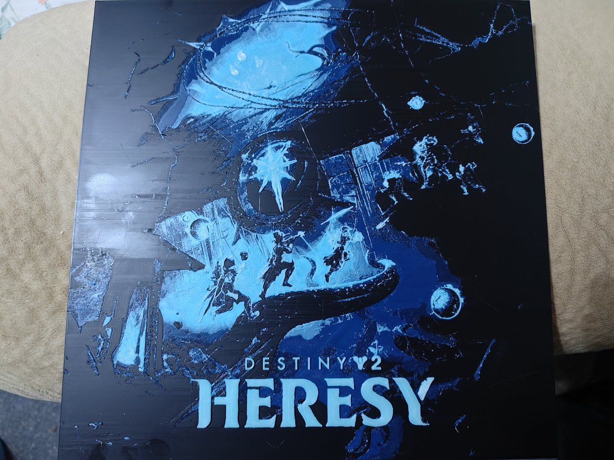ShadowEdgeKY's tweet photo. These hueforge 3D prints turned out wonderful @A_dmg04 @Destiny2Team Heresy one glows in the dark. https://t.co/Az9K1Bmvh5