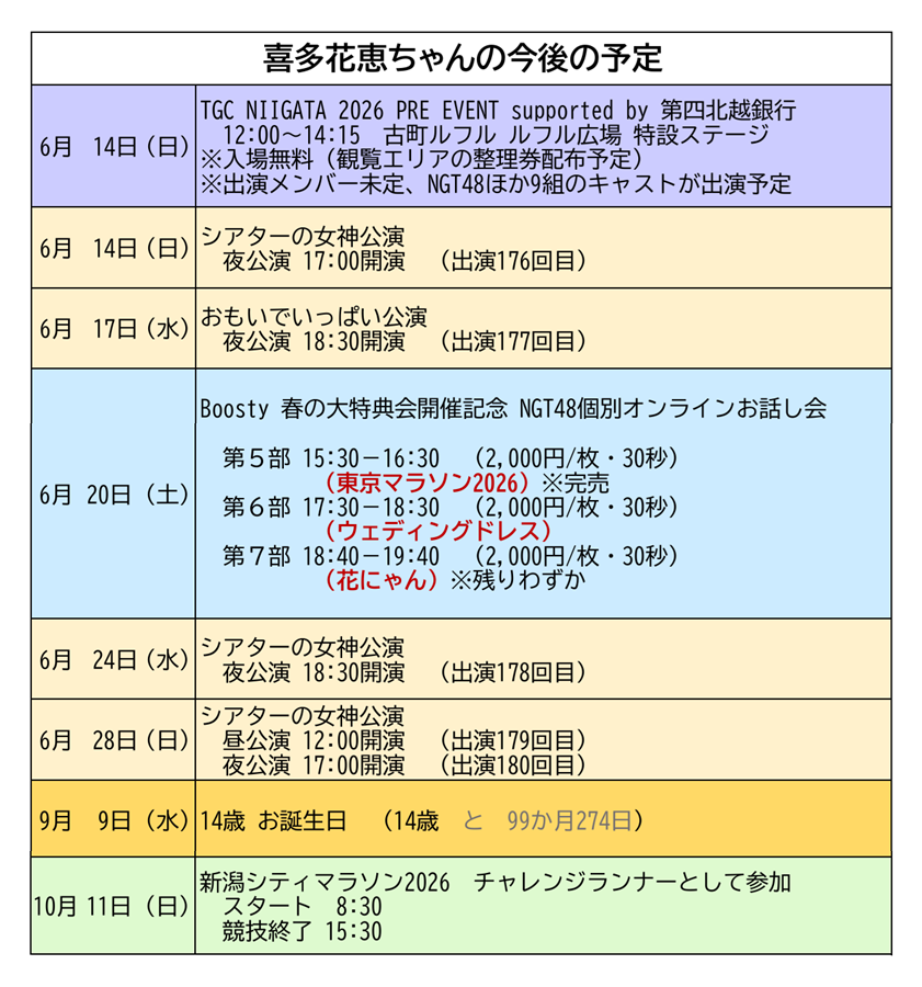Hanoreka2004's tweet photo. 花恵ちゃんの今後の予定です。6/20（土）のオンラインの衣装が決まりました。
第6部、ウェディングドレスです！！！
#喜多花恵 https://t.co/4ZkAKc91uC