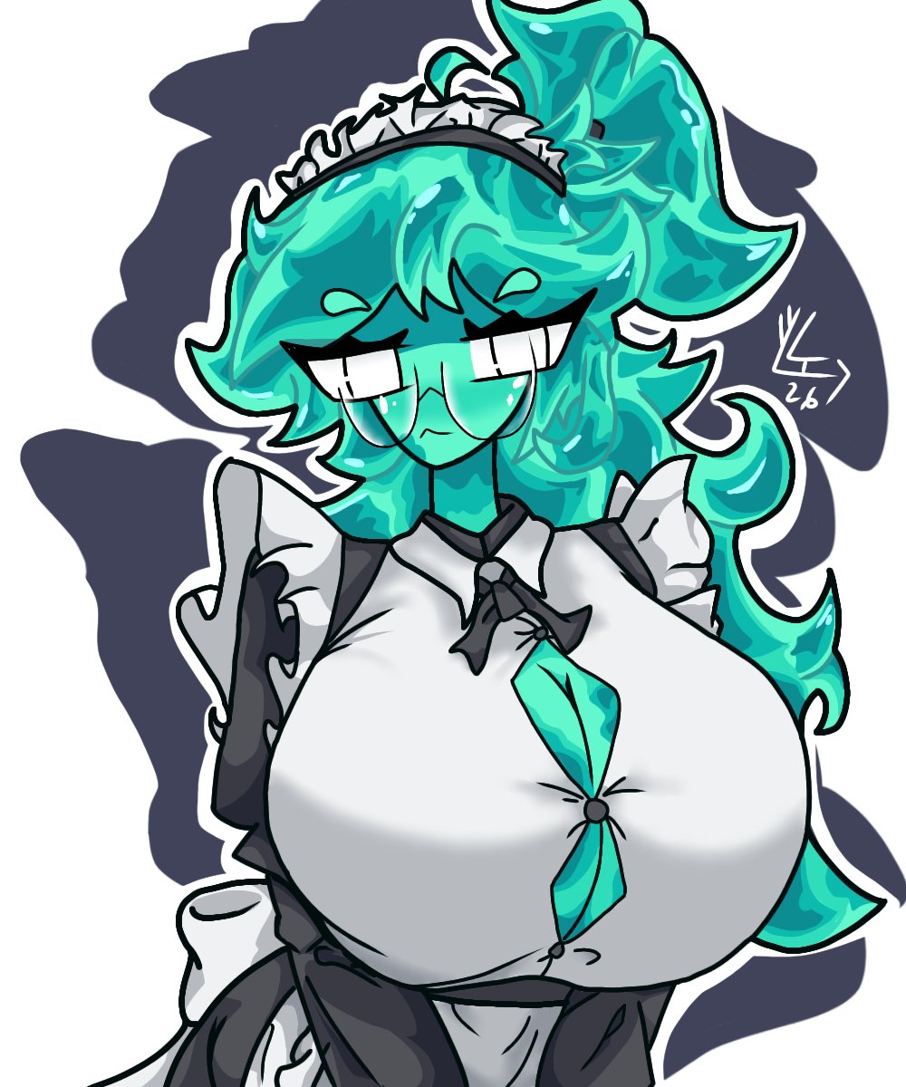 LesserLeviathan's tweet photo. Slime Maid at your service! 

#SlimeGirl #art #oc #originalcharacter https://t.co/OpumnITayK