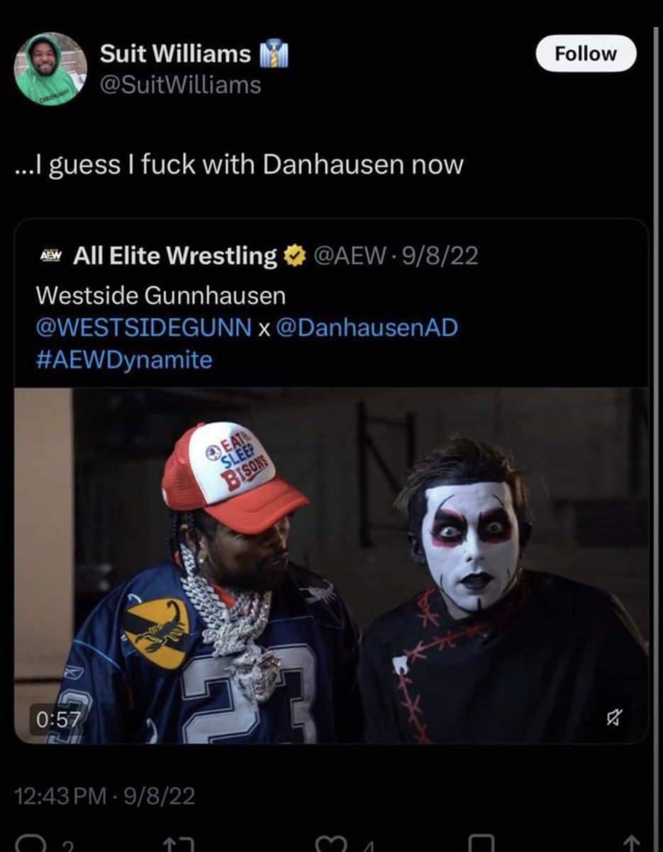 Yes98789's tweet photo. @SuitWilliams AEW fans can’t think for themselves. Fucking putrid https://t.co/lqDHl5BlHW