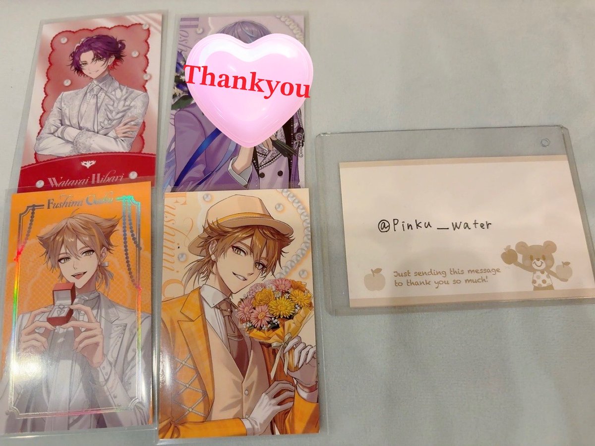 Pinku_water's tweet photo. にじさんじ ジュンブラ ジューンブライド 2026 Luminous marriage  ランダムフォト風カード 特典 ポップアップカード

譲→画像1、2枚目

求→画像3枚目

郵送でのお取引希望。
特典は未開封です。
お気軽にお声掛けください。 https://t.co/nUlN7DA6O5