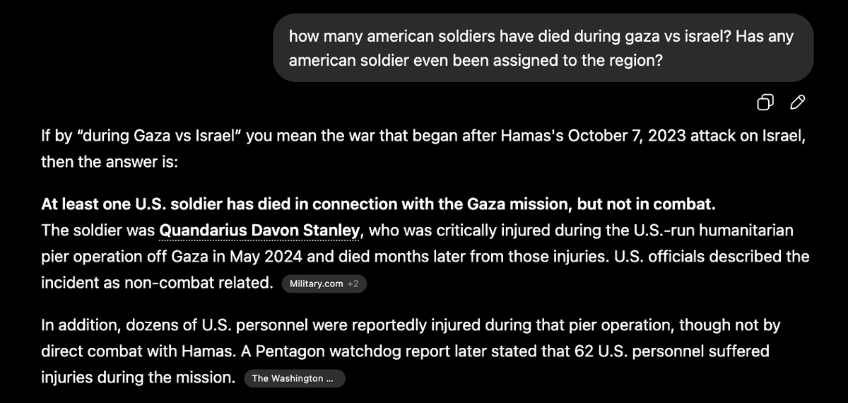 BeyondNamez's tweet photo. @TheOmniusGod @Dems__Ls Ahh, yes, loads of American soldiers have died for Israel. There are too many to count; Trump is killing so many American soldiers. I don't even support Israel, but Jesus Christ, you people are retards. https://t.co/fp1kO4CUcC