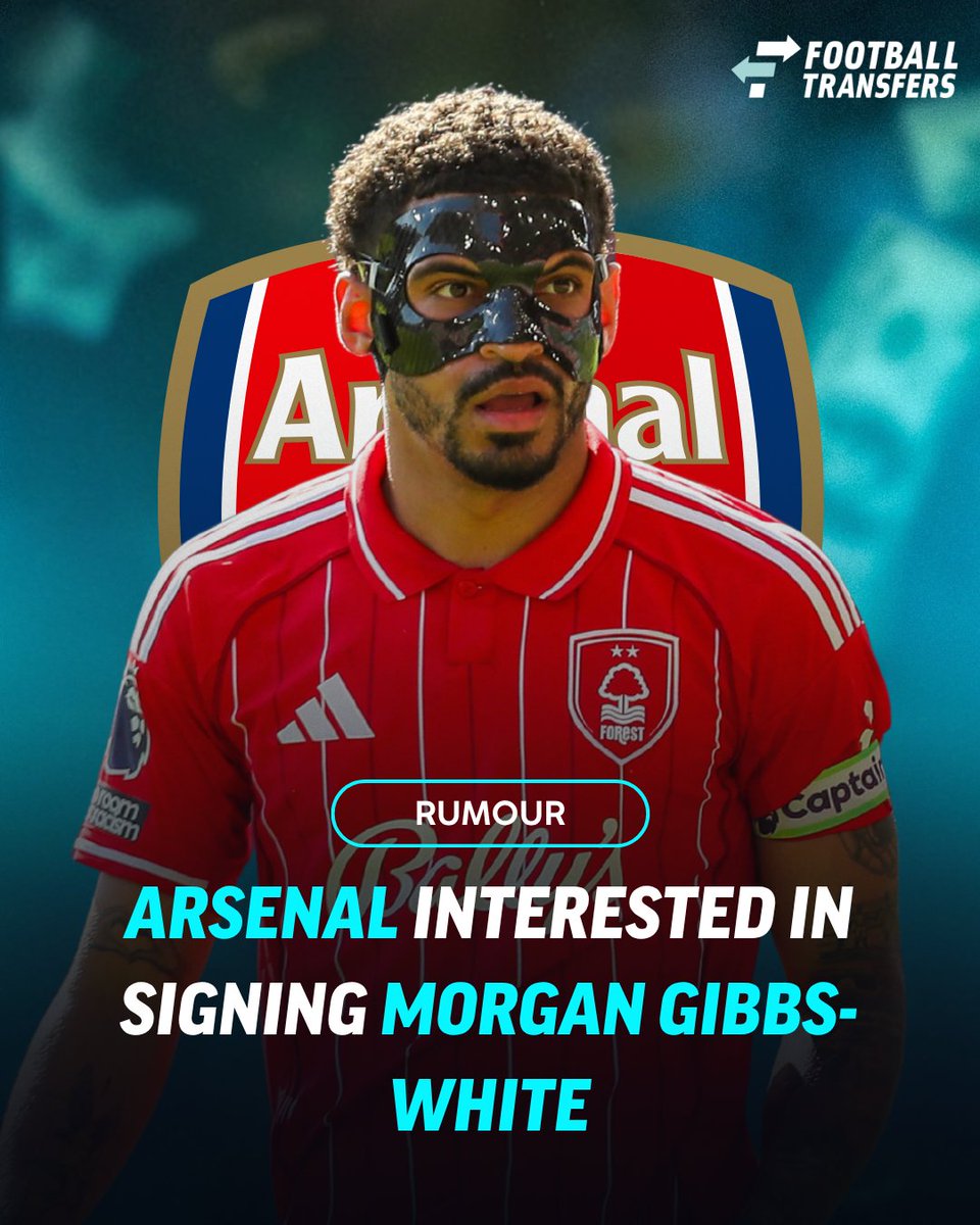 Transfersdotcom's tweet photo. Arsenal have added Nottingham Forest star Morgan Gibbs-White to their list of summer transfer targets, according to @TheSunFootball. https://t.co/c6lSdu6DYa