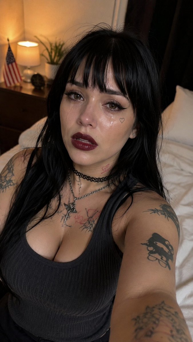 gothycleo's tweet photo. do girls cry this pretty? https://t.co/35ulYnl1HE