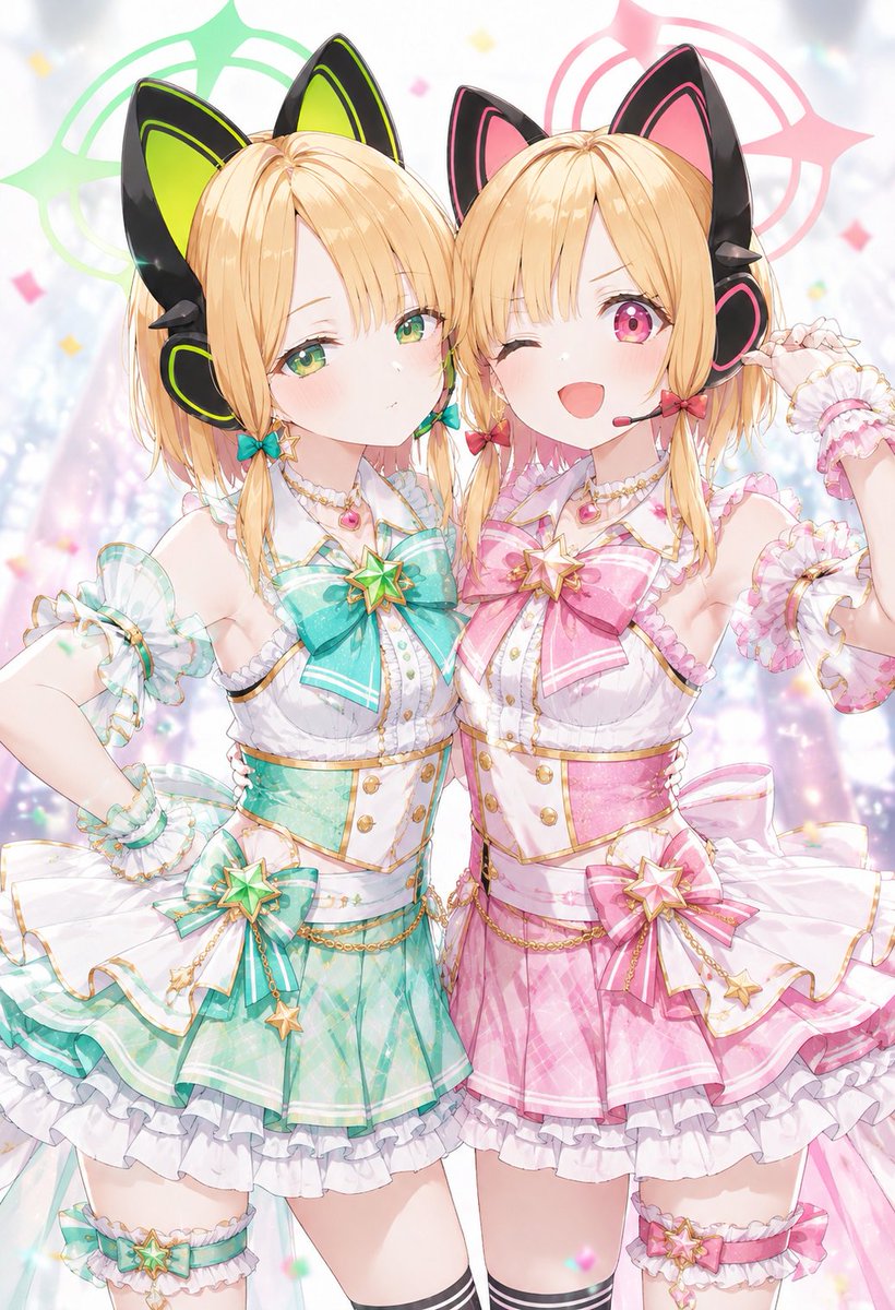 アイドルユニット モモミド #才羽ミドリ #才羽モモイ #ブルアカ #AI