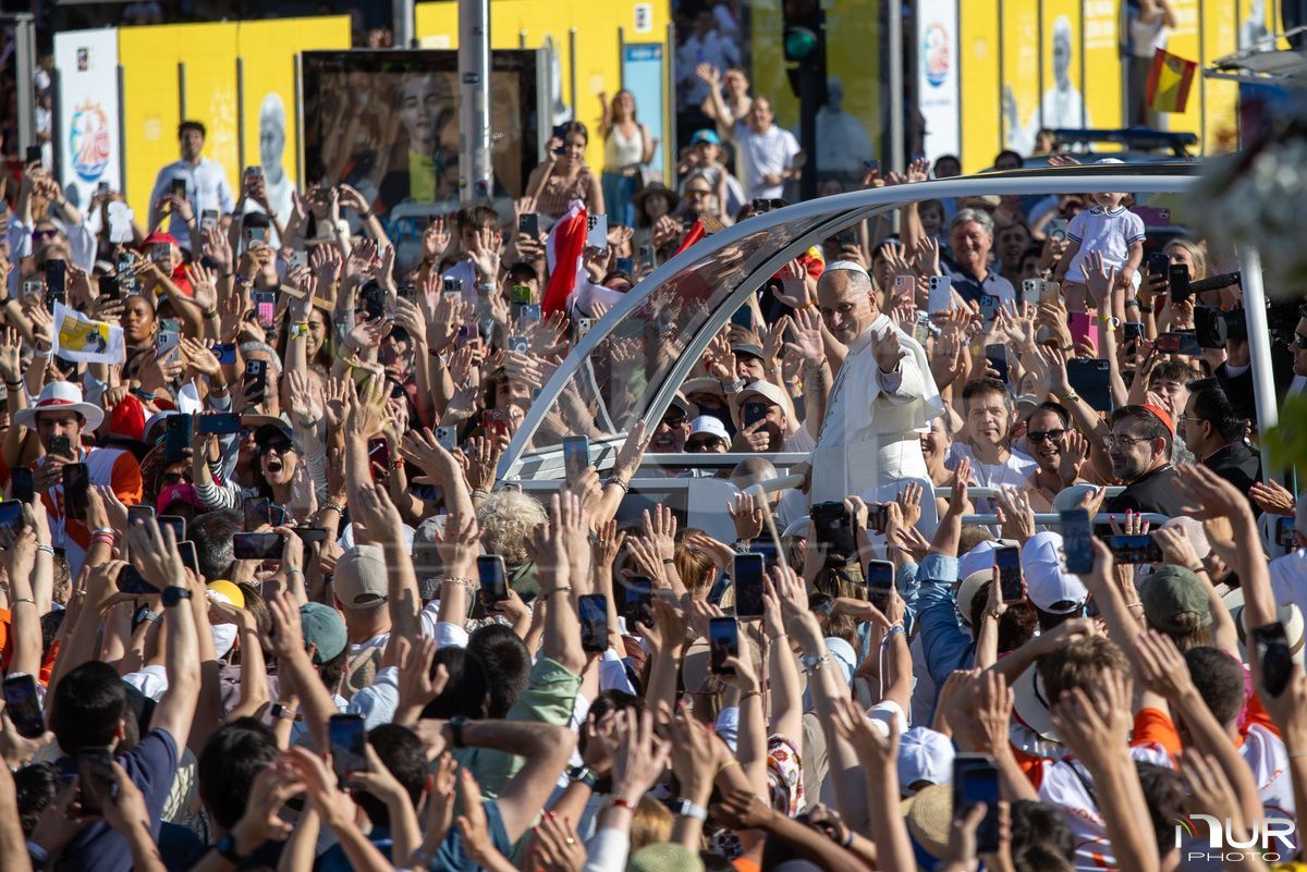 NurPhoto's tweet photo. "Second Day Of Pope Leo XIV&amp;#x27;s Visit To Spain" https://t.co/PNtjQMKlPs

(Photo by David Canales/NurPhoto) https://t.co/hKzQtObpMv