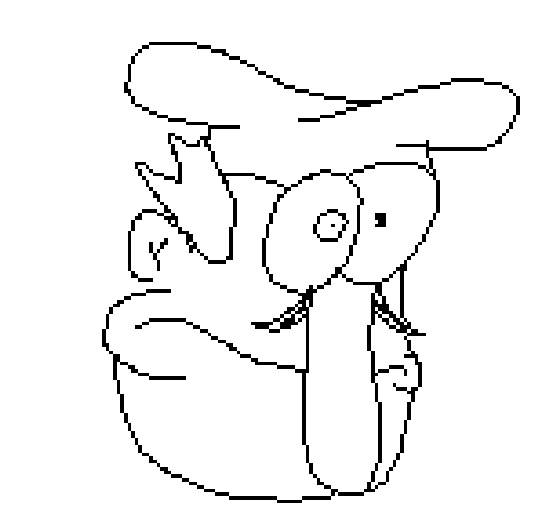 Lucas2090879's tweet photo. sprite of peppino on ibis. changing the spacing on the basic pixel pen does wonders actually https://t.co/18X15pEFHX