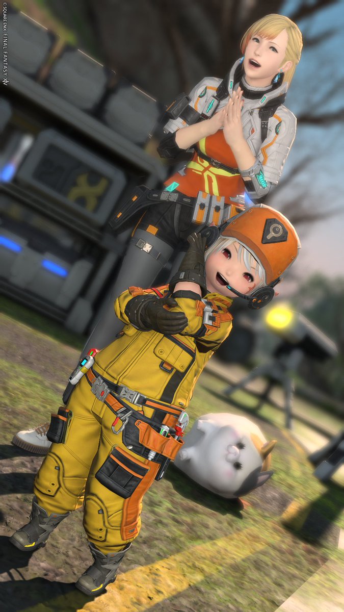 Ingrid_ff14's tweet photo. 緊急ミッション！アルバさんと一緒に：）
相変わらずマイペースな猫さんも😌 https://t.co/pvnX41YSTX