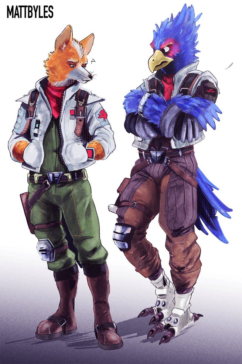 mattbyles's tweet photo. #starfox

Uploading the boys without the memes too

animal proportions aren't my favourite but I love the grunge, 90s look. They've grown on me a lot. (feels wrong for me to give Falco full red patches though)

this was an attempt to try digital painting more, need more practice! https://t.co/nouyWDng5G