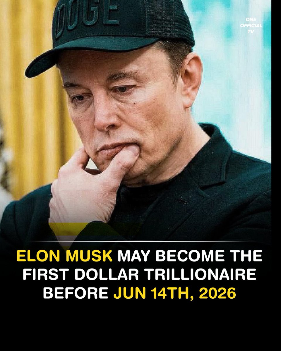 1officialtv's tweet photo. For the first time in human history, a single individual is about to cross the dollar-trillionaire threshold. 

On June 12, Elon Musk's aerospace empire, SpaceX, is officially going public on the stock market. According to CNN, the massive influx from this blockbuster listing—combined with his dominant Tesla holdings—is projected to instantly launch his personal net worth past $1,000,000,000,000.

Elon can give away $100 to everybody in the world without going broke 👀‼️