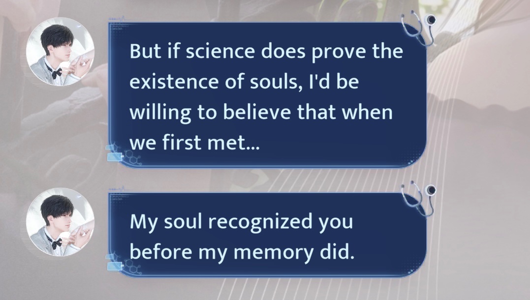 PhuongloveZayne's tweet photo. ❤️ ZayneMC trope: Soul recognition

One of the first texts we received from Zayne and I really love it. As a doctor, he doesn’t believe a soul can exist independently after a person dies. But as your Zayne, he believes that his soul recognized you before his memory did 🥺😭 https://t.co/RwgedaxymQ
