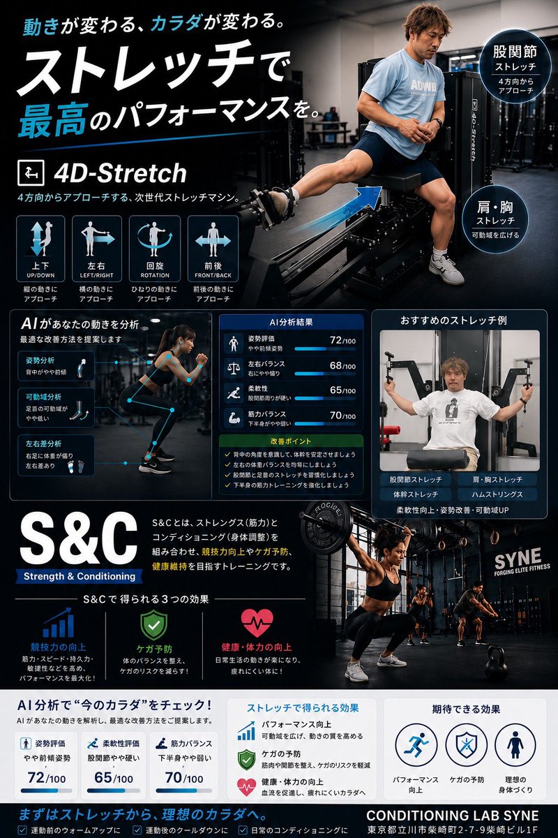 6月に多摩地区初の4Dストレッチジムをオープンします！！ 4Dストレッチ