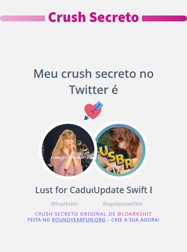loarkshit's tweet photo. Meu crush secreto no Twitter é @updateswiftbr

➡️ https://t.co/q6KgZufGxd https://t.co/Im4Sy345Oo