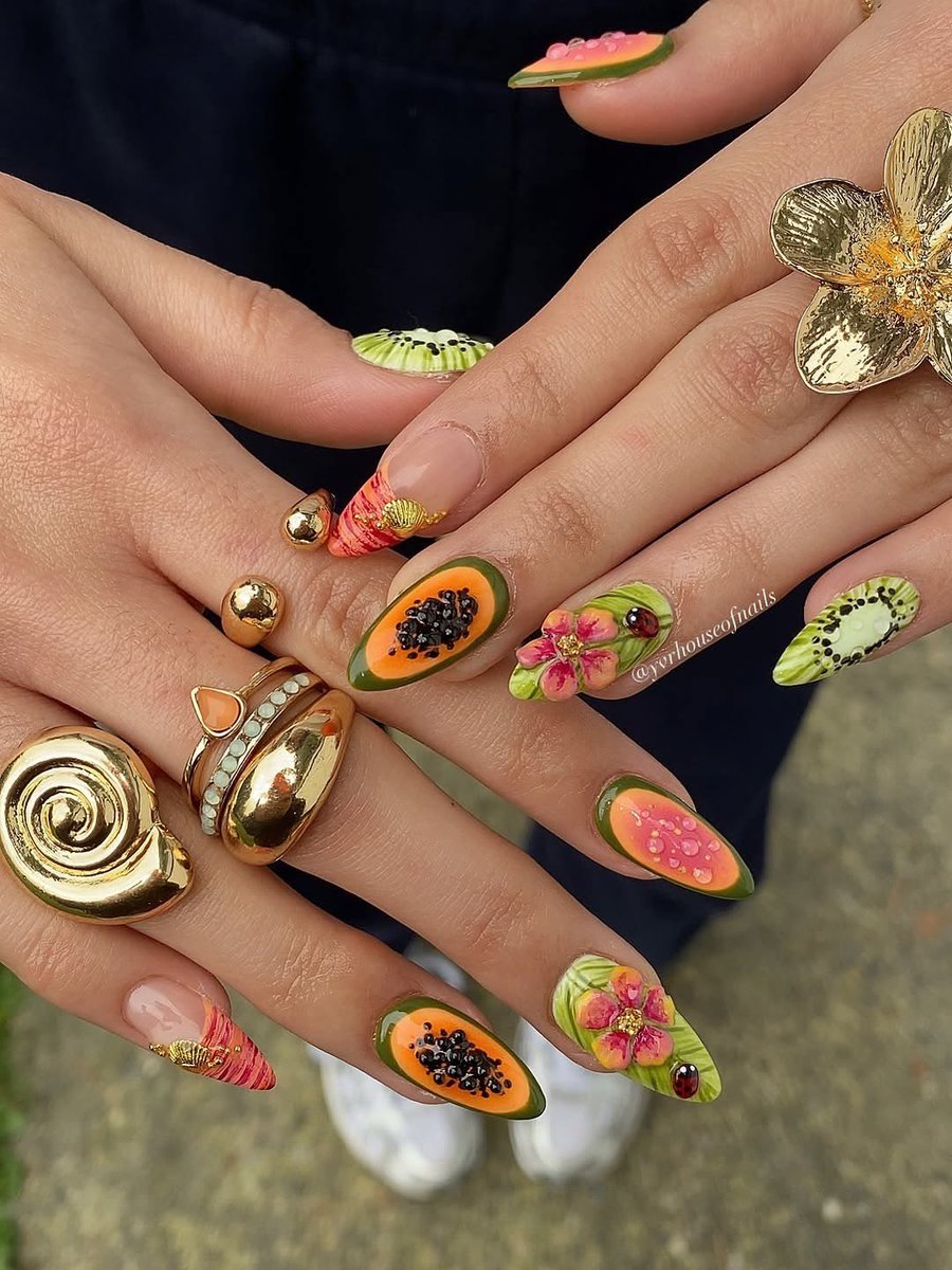 girldreamhouse's tweet photo. tropical nails https://t.co/nkJNIh3FiV