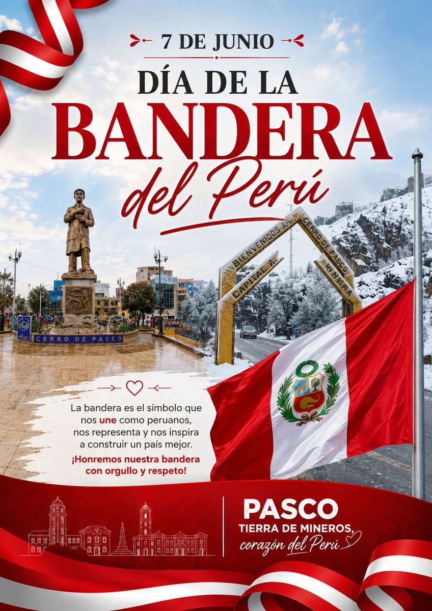 WILLI8ROJAS's tweet photo. #DiaDeLaBandera los saludos desde Cerro de Pasco https://t.co/Hgx3BXIIGe