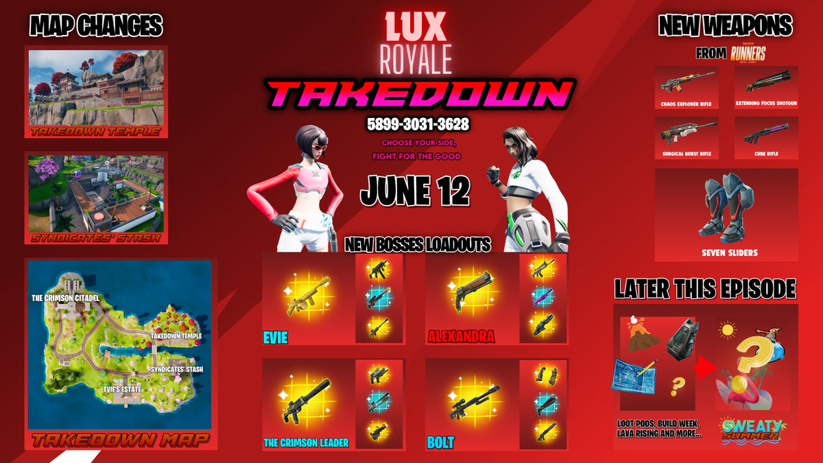 LuxMaps_'s tweet photo. Choose your side, fight for the good, and save the newly formed reality from Chaos. 

Are you in?

Lux Royale : Takedown starts June 12! https://t.co/n5s0nJCJOo