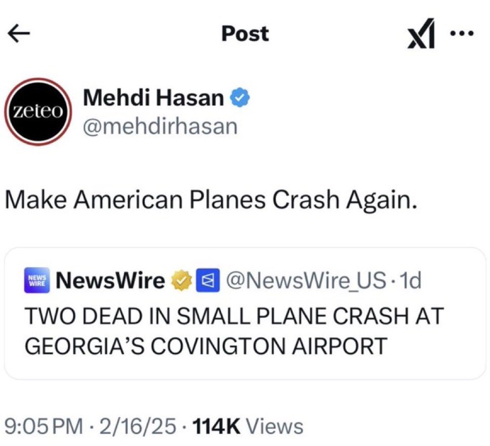 sarahadams's tweet photo. @mehdirhasan Actually we need good people running our cities and making them resilient again because bad people want to bring back 9/11 https://t.co/zQ0VTEctji
