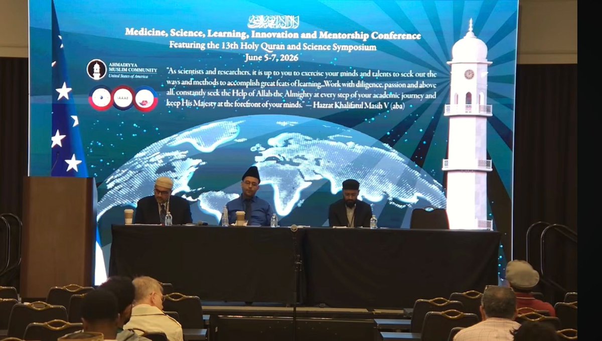 MSLM2025's tweet photo. Day 3 Plenary talk delivered by Dr Tahira Siddiqua: 

"Promoting Scientific Advancement through understanding of God's Unity"

Watch Live: https://t.co/VcQA8cHDmZ

#MSLM26 https://t.co/JBb0QM0WLX