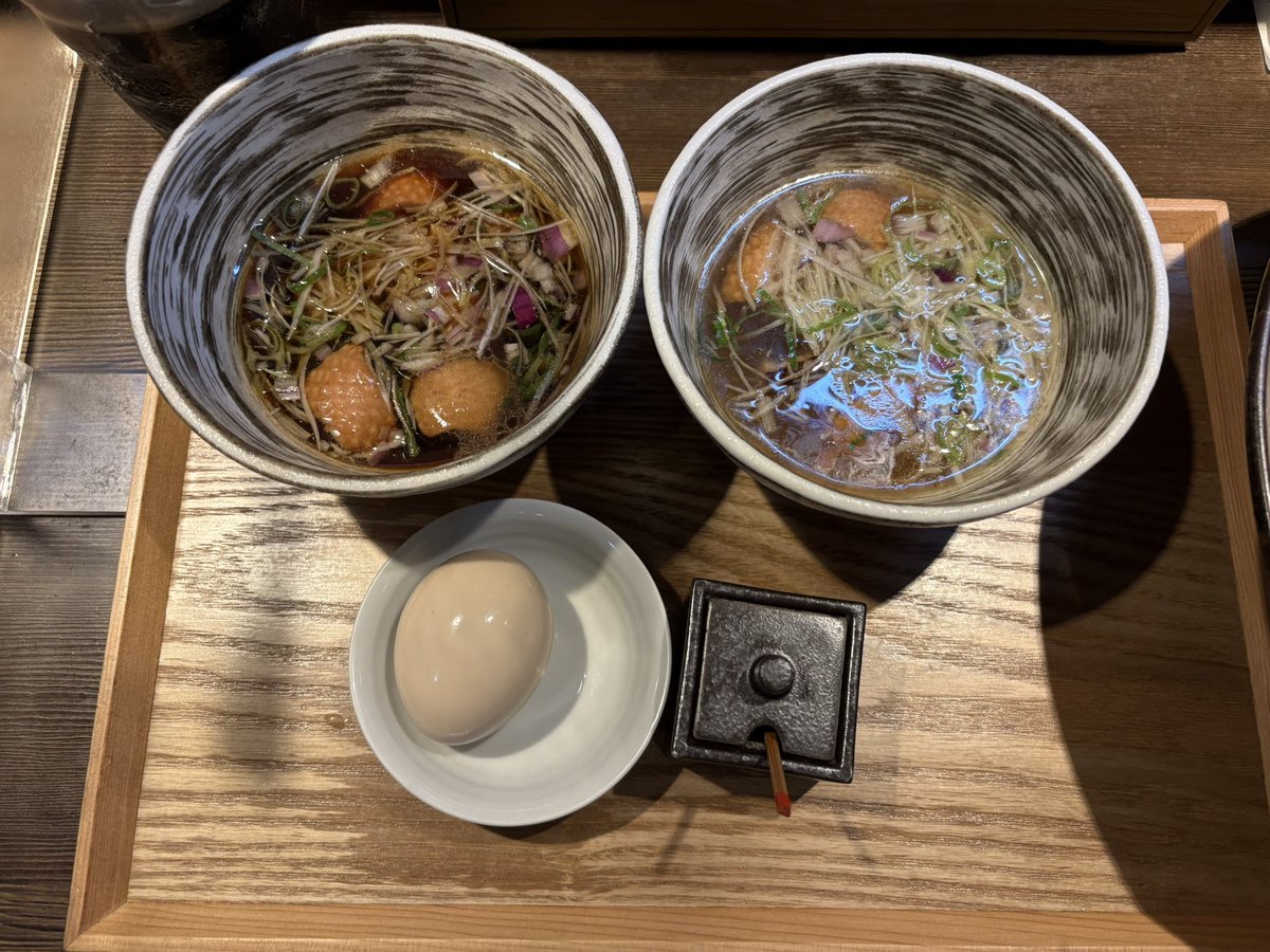 pvf0pOlCZsK6g9A's tweet photo. 5月29日
鴨出汁中華蕎麦麺屋yoshiki

鴨クリーミーつけ蕎麦　塩・醤油  1,500円
追加400g　400円 https://t.co/hzqxAt2LFd