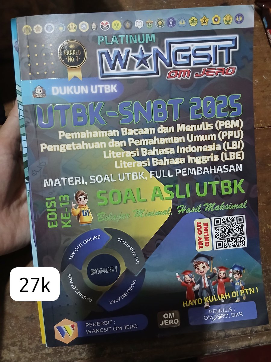_usernamew's tweet photo. WTS BUKU WANGSIT OM JERO SNBT UTBK
boleh dm buat tanya-tanya!! 
available on 🍊 https://t.co/OBx7vMYMy0