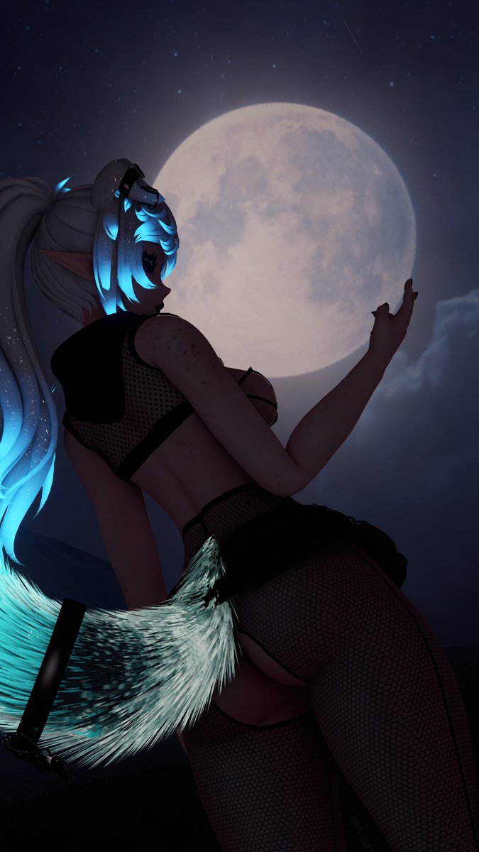 The_VR_Panda's tweet photo. Moon in my paw, just like my destiny~ Are you coming on the journey with me? 🐾💕

#VRChat #VRChatPhotography #vrchatavatars https://t.co/NS4JL7IcMD