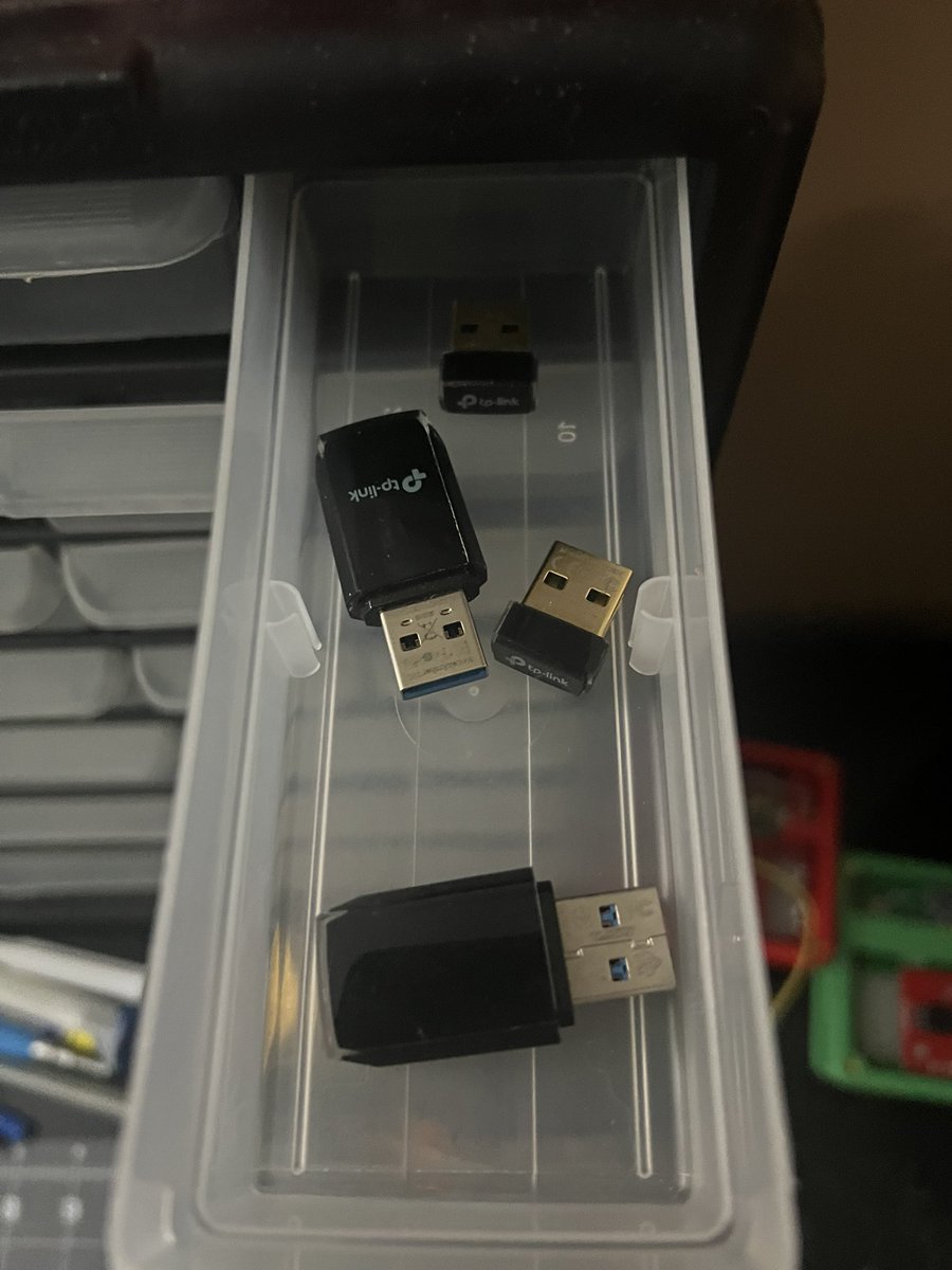 KOn_Ritsu's tweet photo. I apparently keep losing and rebuying wifi dongles.

I’ve found 4 this weekend. https://t.co/vrKqyUzGnj